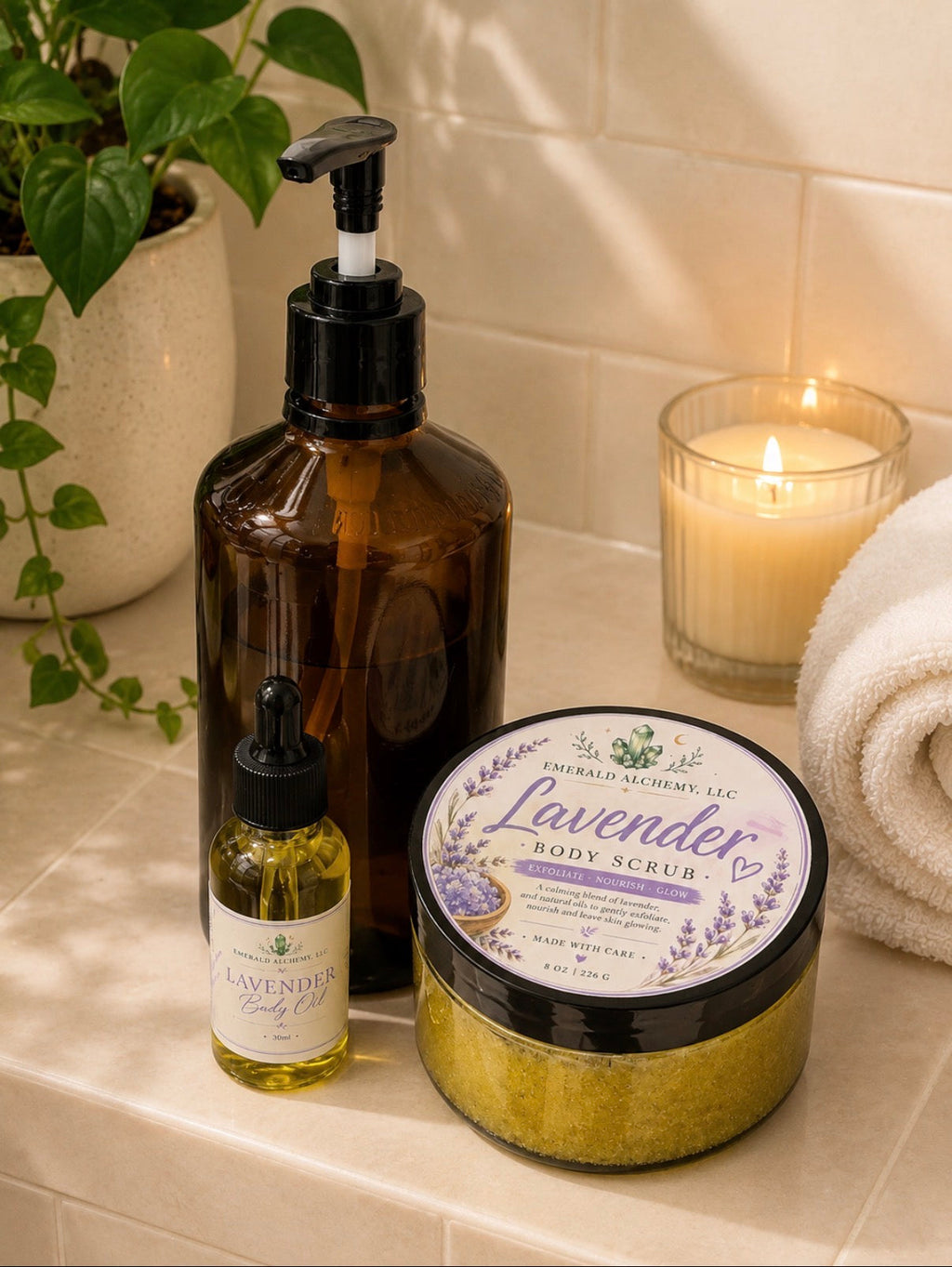 Lavender Sugar Body Scrub skincare product photo