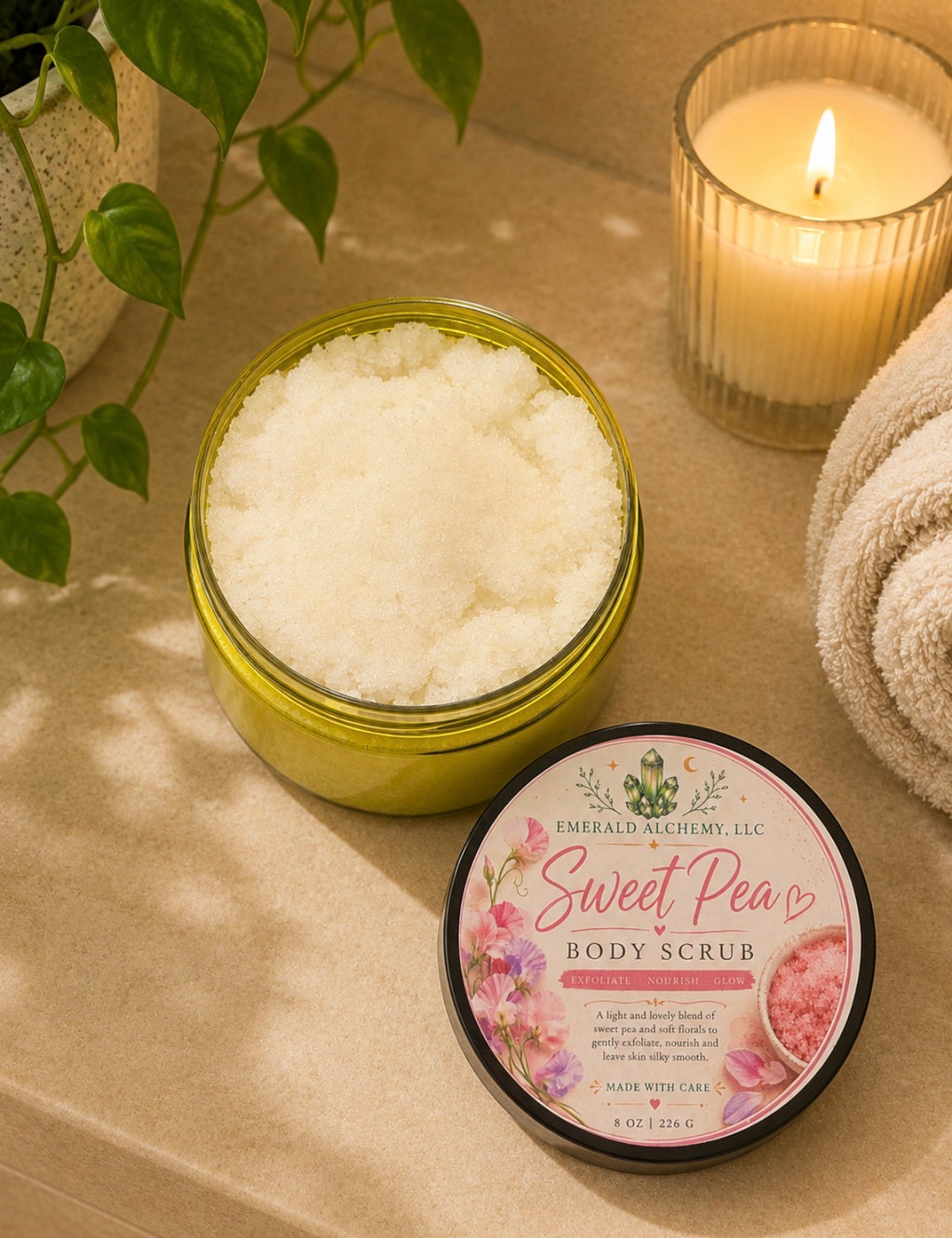 Sweet Pea Sugar Body Scrub 8 oz product image