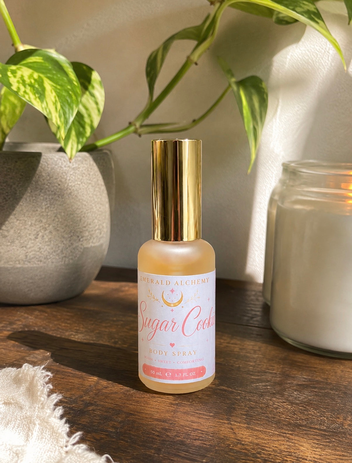 Sugar Cookie body spray 50 mL bottle by Emerald Alchemy